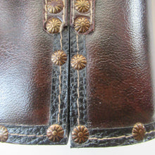 Load image into Gallery viewer, Vintage Brown Leather Vanity Case / Handag / Make Up Case
