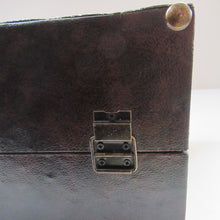 Load image into Gallery viewer, Vintage Brown Leather Vanity Case / Handag / Make Up Case

