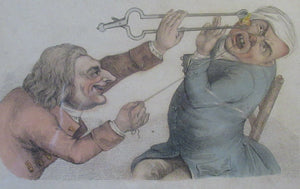 Edward Orme 1810 Anguish and Mirth Dentist Satirical Print Tooth Extraction