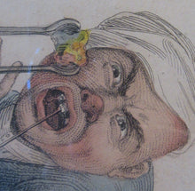 Load image into Gallery viewer, Edward Orme 1810 Anguish and Mirth Dentist Satirical Print Tooth Extraction
