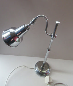 Vintage Mid Century Modern Chrome Plate Desk Lamp. Best Lamp Style