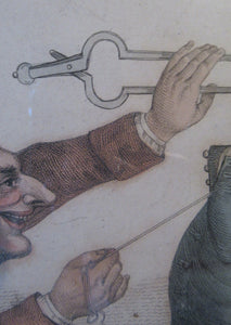 Edward Orme 1810 Anguish and Mirth Dentist Satirical Print Tooth Extraction