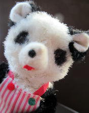 Load image into Gallery viewer, Rare Vintage 1950s ALPS Japan Mechanical Wind-Up Thirsty Bear / Panda Toy in Original Box 
