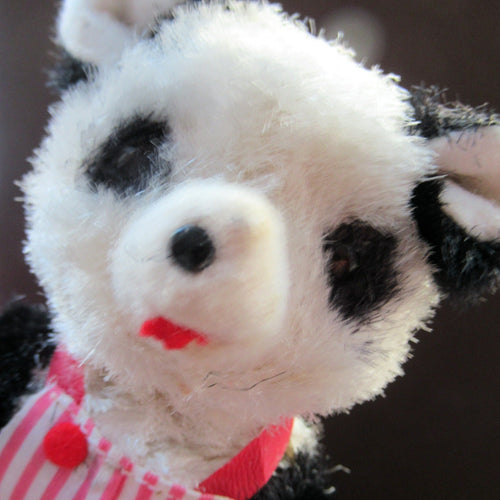Rare Vintage 1950s ALPS Japan Mechanical Wind-Up Thirsty Bear / Panda Toy in Original Box 