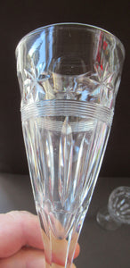 1930s / 1940s Set of Six Webb Corbett Tall Crystal Engraved Wine Glasses