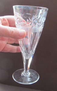 1930s / 1940s Set of Six Webb Corbett Tall Crystal Engraved Wine Glasses