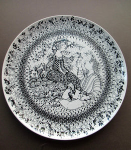 Massive 14 Inch Bjorn Wiinblad Wall Plate Seasons Autumn