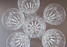 Load image into Gallery viewer, 1930s / 1940s Set of Six Webb Corbett Tall Crystal Engraved Wine Glasses
