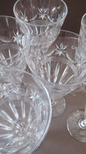 Load image into Gallery viewer, 1930s / 1940s Set of Six Webb Corbett Tall Crystal Engraved Wine Glasses

