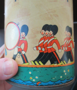 1950s Box of Printed Card Toy Soldiers with Wooden Stands. MASCOT