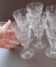 Load image into Gallery viewer, 1930s / 1940s Set of Six Webb Corbett Tall Crystal Engraved Wine Glasses
