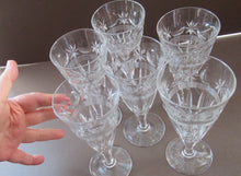 Load image into Gallery viewer, 1930s / 1940s Set of Six Webb Corbett Tall Crystal Engraved Wine Glasses
