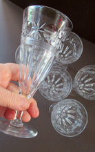 Load image into Gallery viewer, 1930s / 1940s Set of Six Webb Corbett Tall Crystal Engraved Wine Glasses
