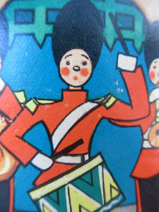 1950s Box of Printed Card Toy Soldiers with Wooden Stands. MASCOT