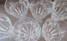 Load image into Gallery viewer, 1930s / 1940s Set of Six Webb Corbett Tall Crystal Engraved Wine Glasses
