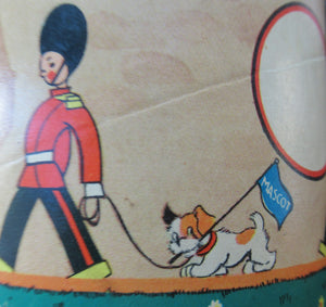 1950s Box of Printed Card Toy Soldiers with Wooden Stands. MASCOT