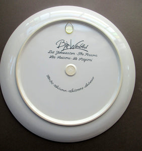 Massive 14 Inch Bjorn Wiinblad Wall Plate Seasons Autumn