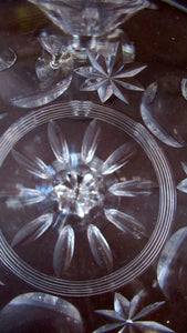 1930s / 1940s Set of Six Webb Corbett Tall Crystal Engraved Wine Glasses