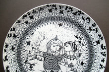 Load image into Gallery viewer, Massive 14 Inch Bjorn Wiinblad Wall Plate Seasons Winter
