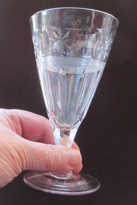 1930s / 1940s Set of Six Webb Corbett Tall Crystal Engraved Wine Glasses