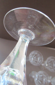 1930s / 1940s Set of Six Webb Corbett Tall Crystal Engraved Wine Glasses