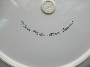 Massive 14 Inch Bjorn Wiinblad Wall Plate Seasons Winter
