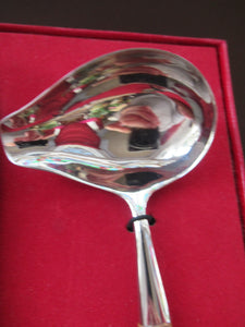 1960s Norwegian Stainless Steel Cutlery Serving Set with Teak Handles