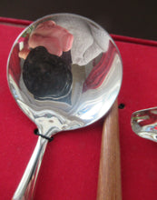Load image into Gallery viewer, 1960s Norwegian Stainless Steel Cutlery Serving Set with Teak Handles
