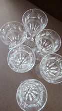 Load image into Gallery viewer, 1930s / 1940s Set of Six Webb Corbett Tall Crystal Engraved Wine Glasses
