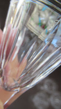 Load image into Gallery viewer, 1930s / 1940s Set of Six Webb Corbett Tall Crystal Engraved Wine Glasses
