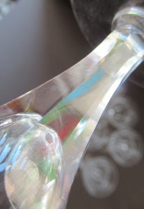 1930s / 1940s Set of Six Webb Corbett Tall Crystal Engraved Wine Glasses