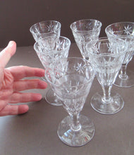 Load image into Gallery viewer, 1930s / 1940s Set of Six Webb Corbett Tall Crystal Engraved Wine Glasses
