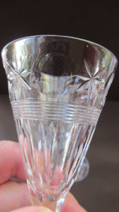 1930s Art Deco Webb Corbett Engraved Crystal Spare Sherry Glasses