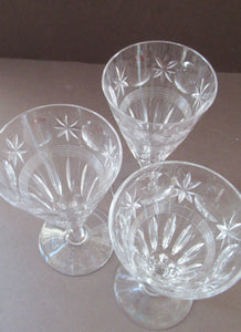 1930s Art Deco Webb Corbett Engraved Crystal Spare Sherry Glasses