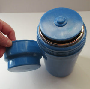 1920s Art Deco Early Plastic Thermos Flask with Cork Stopper