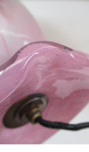 Load image into Gallery viewer, 1950s Scottish VASART Glass Tulip Lamp in Pastel Pink and Peppermint Shades
