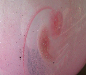 1950s Scottish VASART Glass Tulip Lamp in Pastel Pink and Peppermint Shades