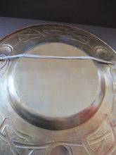Load image into Gallery viewer, Glasgow School Celtic Design Brass Wall Charger with Knotwork Pattern c 1900
