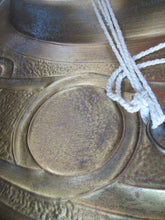 Load image into Gallery viewer, Glasgow School Celtic Design Brass Wall Charger with Knotwork Pattern c 1900
