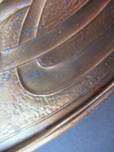 Load image into Gallery viewer, Glasgow School Celtic Design Brass Wall Charger with Knotwork Pattern c 1900
