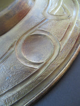 Load image into Gallery viewer, Glasgow School Celtic Design Brass Wall Charger with Knotwork Pattern c 1900
