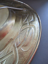 Load image into Gallery viewer, Glasgow School Celtic Design Brass Wall Charger with Knotwork Pattern c 1900
