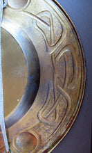 Load image into Gallery viewer, Glasgow School Celtic Design Brass Wall Charger with Knotwork Pattern c 1900

