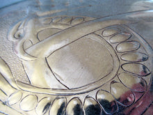 Load image into Gallery viewer, Glasgow School White Metal Oval Serving Tray with Celtic Design. Margaret Gilmour
