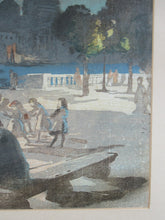 Load image into Gallery viewer, Charles Hodge Mackie Colour Woodcut The Royal or Palace Gardens Venice 1911
