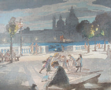 Load image into Gallery viewer, Charles Hodge Mackie Colour Woodcut The Royal or Palace Gardens Venice 1911
