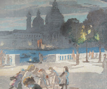 Load image into Gallery viewer, Charles Hodge Mackie Colour Woodcut The Royal or Palace Gardens Venice 1911
