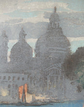 Load image into Gallery viewer, Charles Hodge Mackie Colour Woodcut The Royal or Palace Gardens Venice 1911
