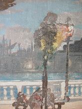 Load image into Gallery viewer, Charles Hodge Mackie Colour Woodcut The Royal or Palace Gardens Venice 1911
