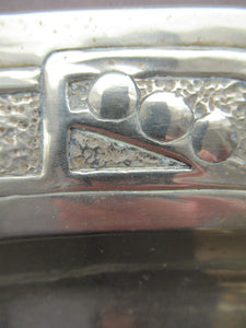 Glasgow School White Metal Oval Serving Tray with Butterflies. Margaret Gilmour